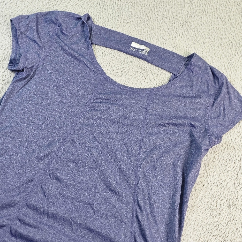 Marmot Shirt Womens Medium Purple Scoop‎ Neck Short Sleeve Stretch Activewear